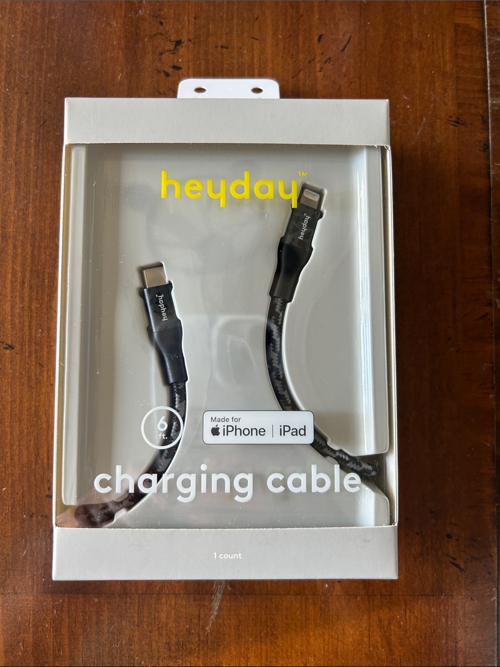 heyday Charcoal Gray Braided Lightning to USB-C Cable
6 foot long
New!